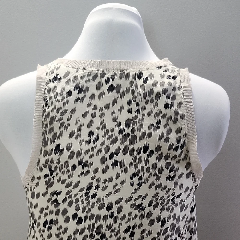 THEORY Maryam 100% silk leopard print buttery soft tank top - Picture 6 of 11